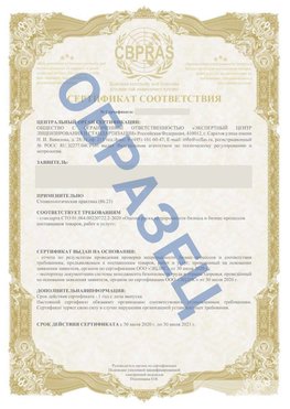 Образец Сертификат СТО 01.064.00220722.2-2020 Вольно-Надеждинское Сертификат СТО 01.064.00220722.2-2020 